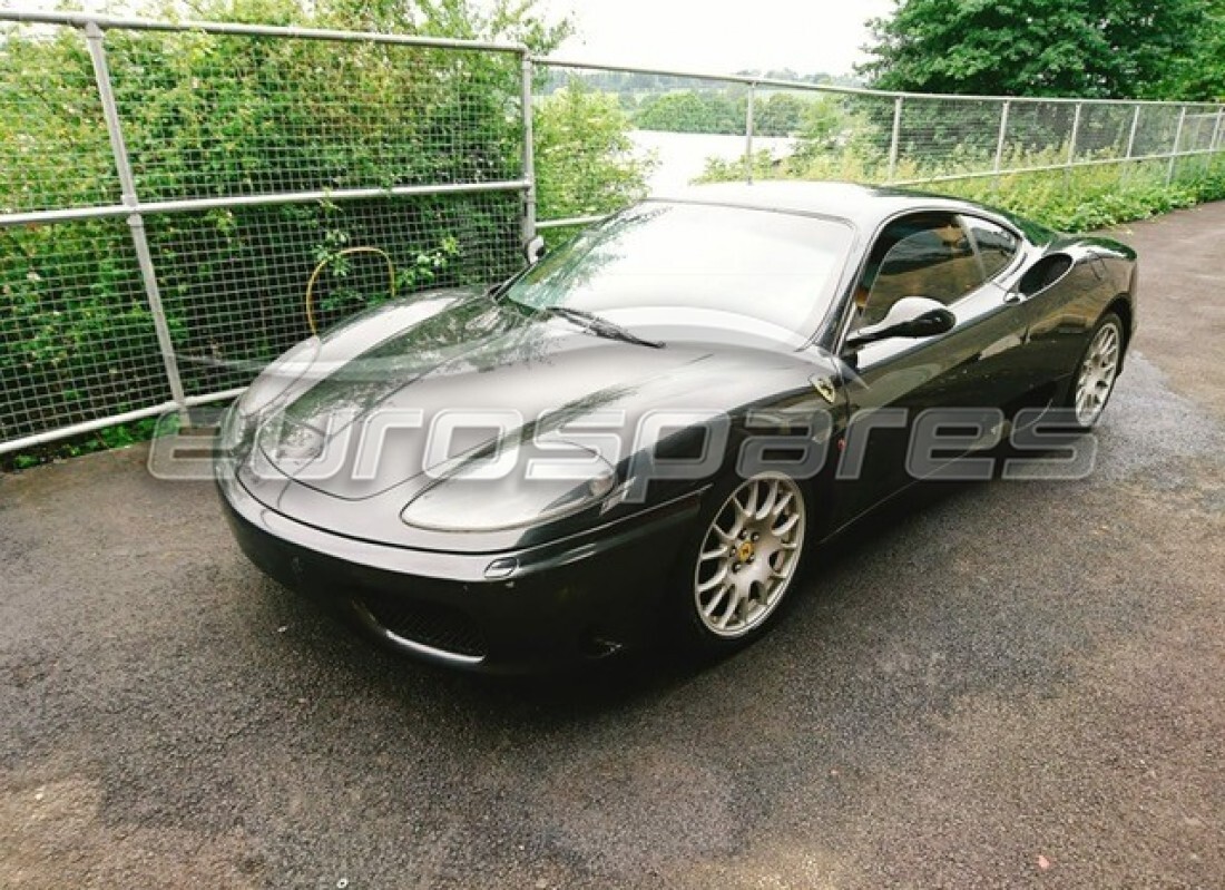 ferrari 360 modena being prepared for dismantling at eurospares