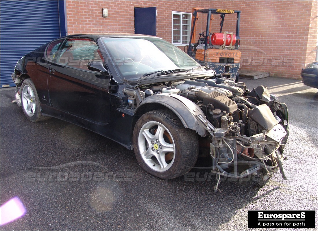 ferrari 456 gt/gta being prepared for dismantling at eurospares