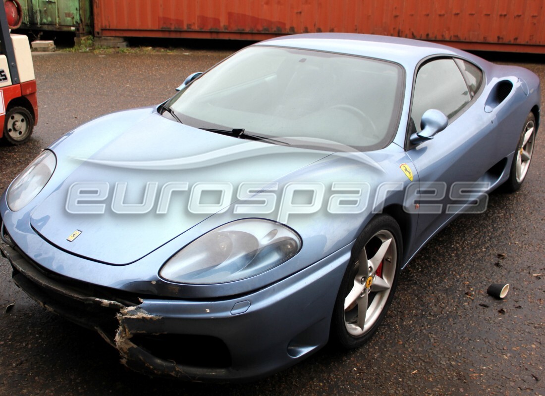 ferrari 360 modena being prepared for dismantling at eurospares